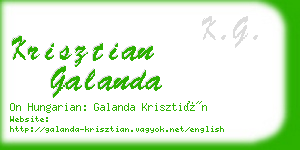 krisztian galanda business card